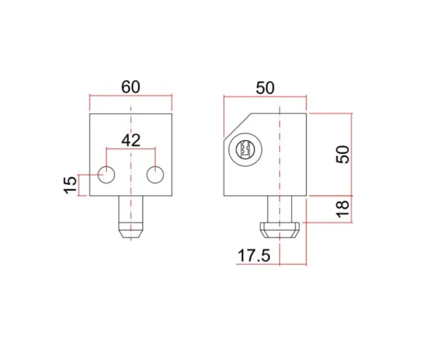 Cerradura de Persiana Suelo enrollable BB13 (KEYMAT Mod. K3) (2) Cerradura de Persiana Suelo enrollable BB13 (KEYMAT Mod. K3)