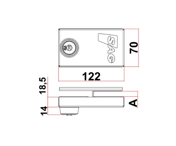 Cerraduras para puertas de cristal para suelo VR- CR – VR-POMO (2) Cerraduras para puertas de cristal para suelo VR- CR – VR-POMO